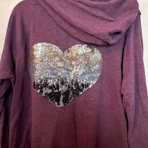 Victoria's Secret Purple Sweater with Silver Heart